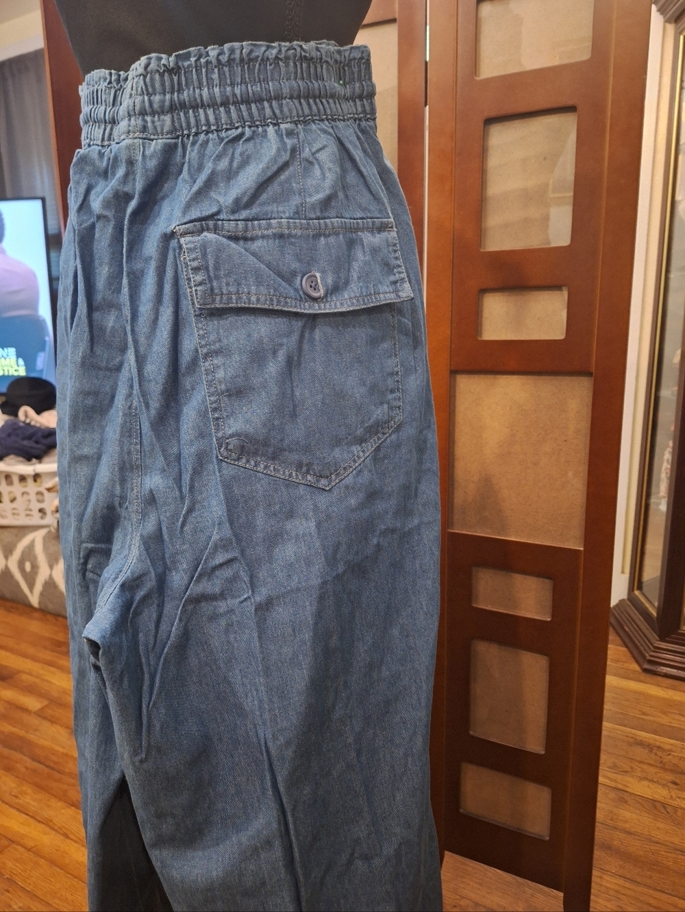 Denim 24/7 Blue Wide Leg Jeans - Picture 3 of 3